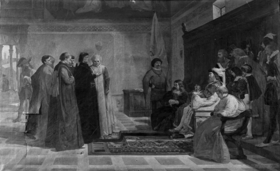 Incontro fra Carlo VIII di Francia con gli ambasciatori fiorentini - Lastra a Signa, Firenze